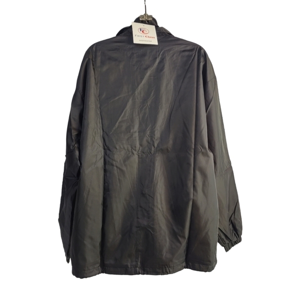 First Class Men's Black 100% Nylon Windbreaker Jacket Size M NWT - Picture 2 of 10
